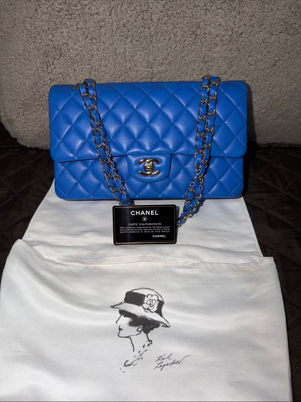 Chanel Classic Medium Double Flap – Blue Lambskin | Silver Hardware